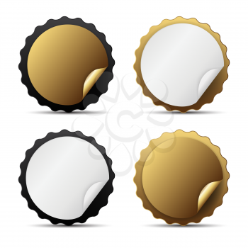 Golden Label Template can be used as best choice, 100 satisfaction, best seller sign. Vector Illustration EPS10