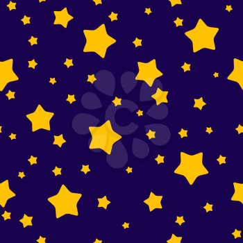Starry sky seamless pattern background with star. Vector Illustration EPS10