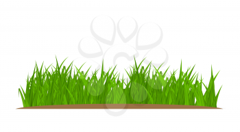 Grass and border, greeting card decoration element isolated on White Background. Vector Illustration. EPS10