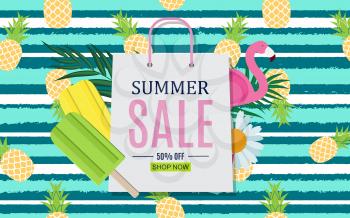 Abstract Summer Sale Background. Vector Illustration EPS10