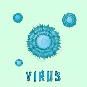 Virus particle, toothed edge, 3d vector, eps 8