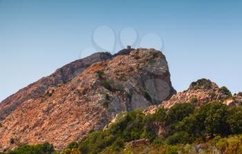 Mountain landscape of Corsica island. Corse-du-Sud, Piana region