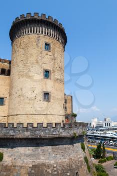 Tower of the Castel Nouvo in Naples, Italy. It was first erected in 1279, one of the main architectural landmarks of the city