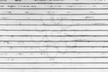 Grungy white metal wall, frontal background photo texture