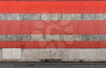 Industrial building ridged metal wall background photo texture