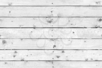 White wooden wall made of pine wood boards, seamless flat background photo texture