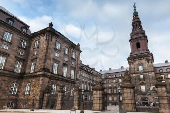 Christiansborg Palace is a palace and government building on the islet of Slotsholmen in central Copenhagen, Denmark. The chapel dates to 1826, The showgrounds were built 1738-46, in baroque style