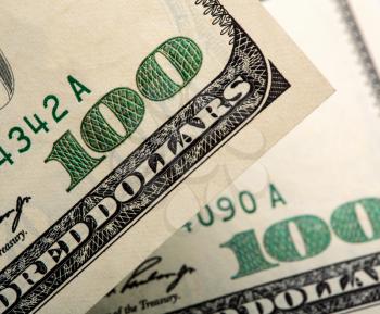 Closeup of $100 dollar bills