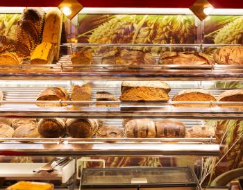 Variety of bread at the Bakery