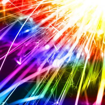 Close-up view of lit up colorful sparkler
