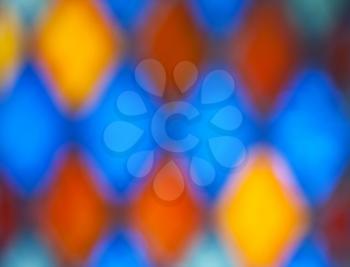 Blurred colorful stained glass. Background or texture