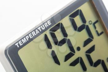 Closeup view of electronic thermometer