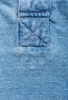 Macro of seams on jeans fabric
