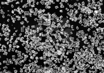 Macro view of sugar crystals