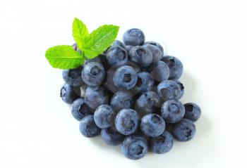 Studio shot of fresh blueberries