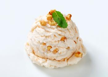 Scoop of walnut ice cream