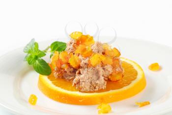 Meat spread with orange succade