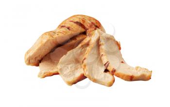 Slices of grilled chicken breast