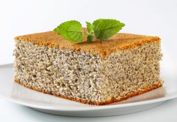 Piece of poppy seed cake 