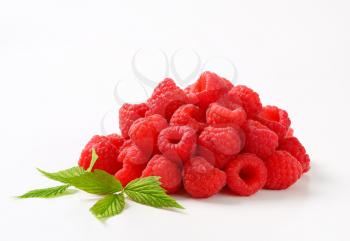 Studio shot of fresh raspberries