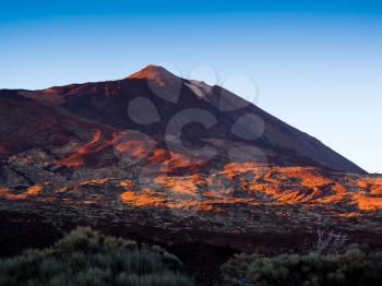 Mount Teide against blue sky 