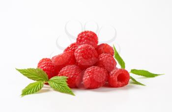 Studio shot of fresh raspberries