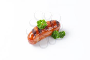 grilled sausage on white background