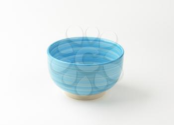 Deep blue bowl on white background