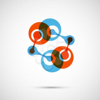 Vector abstract DNA icon eps.