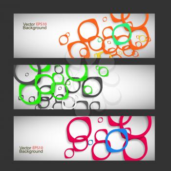 Set vector abstract style background.