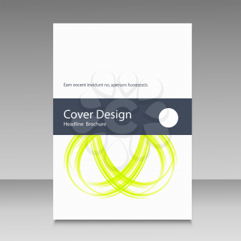 Abstract line brochure design.