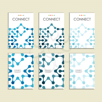 Abstract connect figure on brochure template.