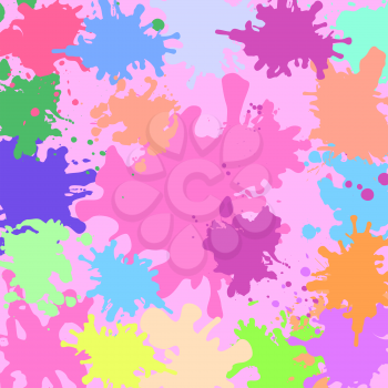 Abstract background, various colored stains blots. Vector