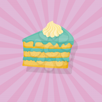 Piece of cake, vector illustration. Icon
