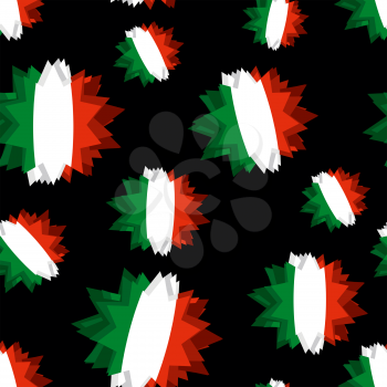Star flag of Italy seamless pattern. Background of Italian flag. Patriotic abstract texture.
