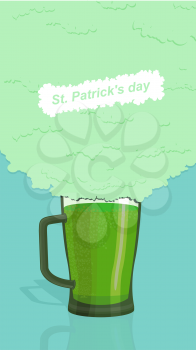 Green beer. St. Patrick's Day poster. 
