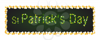 Plate St. Patrick's Day,  clover font