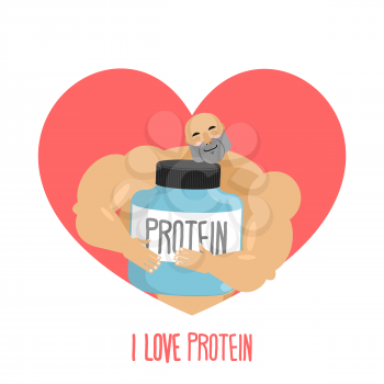 I love protein. Athlete and Sports Nutrition. Cute Bodybuilder. Lover sports nutrition. Fitness model and meals