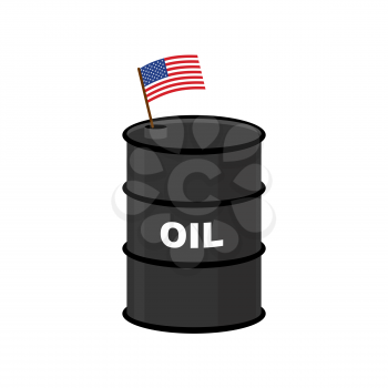 USA Barrel oil. America petroleum. Business illustration
