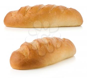 french bread  isolated on white background