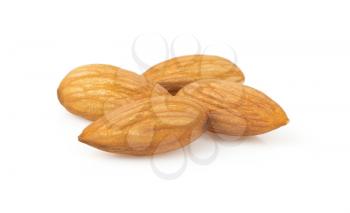 almond nut isolated on white background