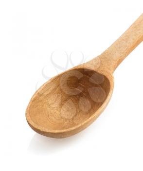 wood spoon isolated on white background
