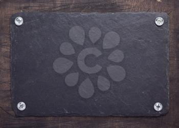 black slate stone texture as suface background, top view