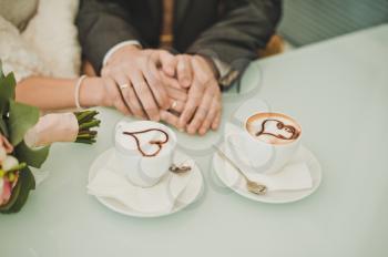 Table with candies and tea.