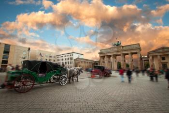 Brandenburg Gate - an architectural monument in the heart of Berlin's Mitte district.