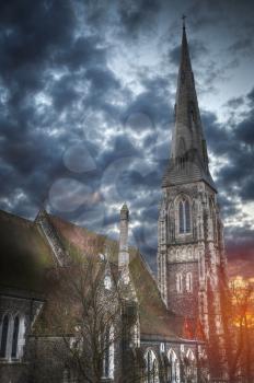 Church of St. Alban in Copenhagen. Denmark