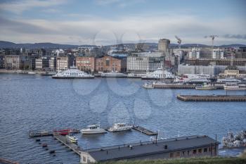 The port in the city of Oslo. Norway