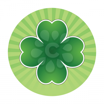Clover leaf element background for happy St. Patricks Day