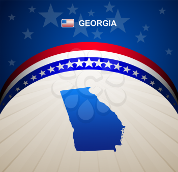 Georgia map vector background