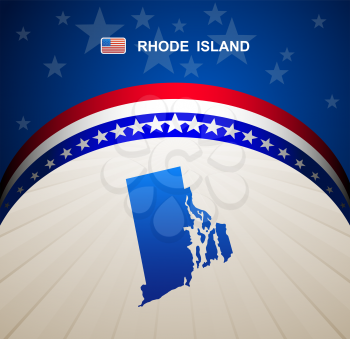 Rhode Island map vector background